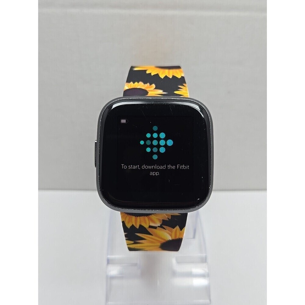Fitbit Versa 2 Smartwatch Silver Sunflower 40mm Alexa WR50M Always On Display